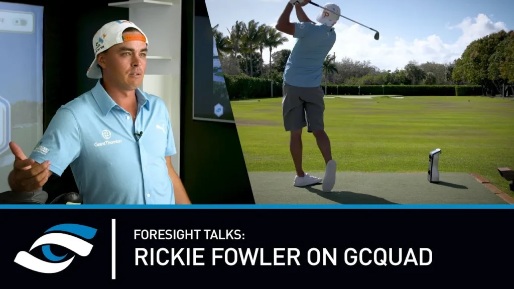 Rickie Fowler Playing on Golf Launch Monitor